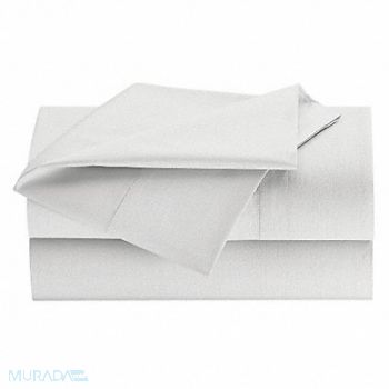 MARTEX Fitted Sheet King White Stripe PK6, 52JP24