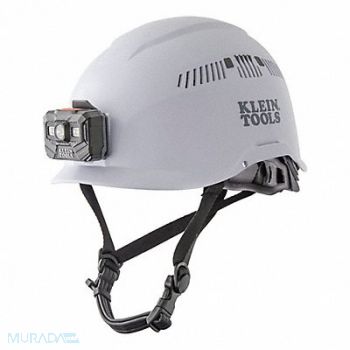 KLEIN TOOLS Safety Helmet White w/Vents Light, 807GV8