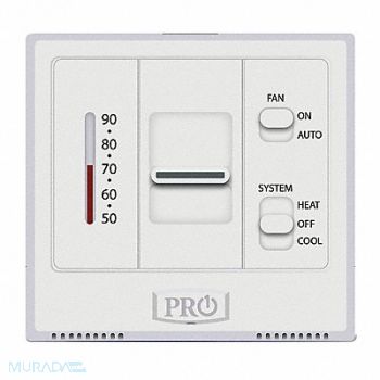 PRO1 IAQ Low Volt NP Analog Tstat Heat/Cool Sq, 60FD42