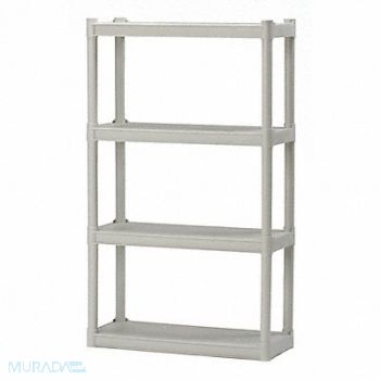 ABILITY ONE Plastic Shelving White Open Style HDPE, 60GV56