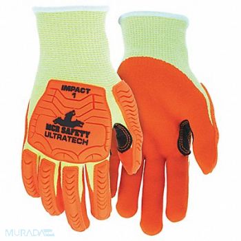 MCR SAFETY Coated Gloves 2XL knit Cuff PK12, 60HP45
