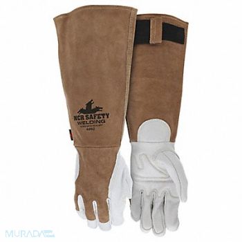 MCR SAFETY Welding Leather Glove Brown/White XL PR, 60HP73