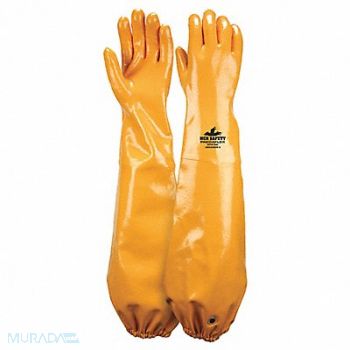 MCR SAFETY K2811 Chemical Resistant Glove 2XL Yellow PR, 60HR06