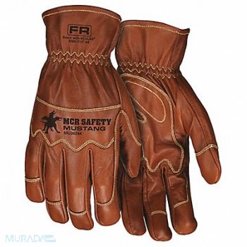 MCR SAFETY K2762 Leather Gloves Brown 2XL PR, 60HR42