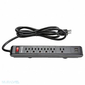 CRAFTSMAN Black Magnetic Power Strip Steel, 60HT32