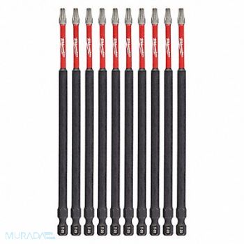 MILWAUKEE T20 Driver Bits PK10, 60HU19