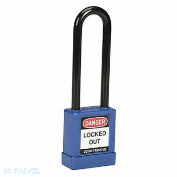 SKILCRAFT Lockout Safety Padlock 3 Blue, 60KT10