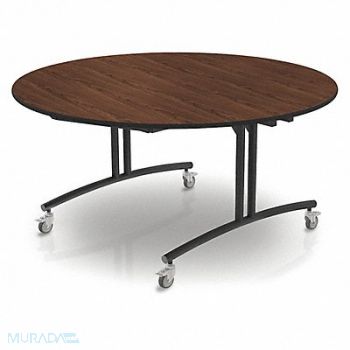 PALMER HAMILTON Flip Top Table Round Montana Walnut, 60PP18