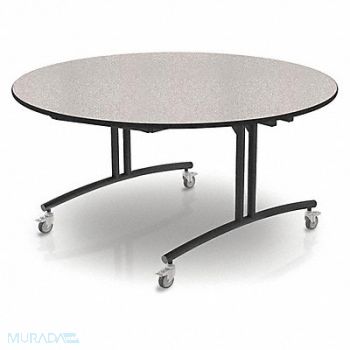 PALMER HAMILTON Flip Top Table Round White Nebula, 60PP19