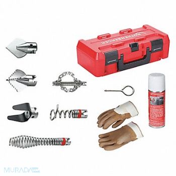 ROTHENBERGER Drain Cleaning Set 2 Augers 4 Cutters, 60PZ13