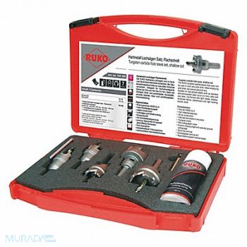 ROTHENBERGER Hole Saw Kit 7 Pieces Tungsten Carbide, 60PZ97