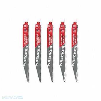 MILWAUKEE Reciprocating Saw Blade Carbide PK5, 60RG58