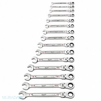 MILWAUKEE Combination Wrench Set, 60RJ81