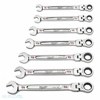 MILWAUKEE Combination Wrench Set, 60RJ82