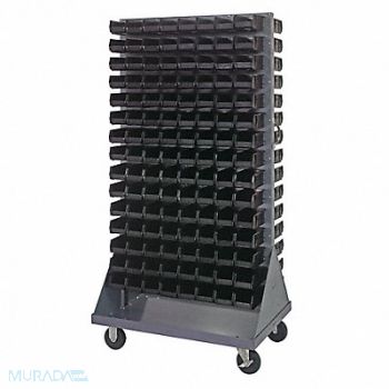 QUANTUM STORAGE SYSTEMS Mobile Louvered Floor Rack Steel 240Bins, 60TT25