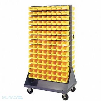 QUANTUM STORAGE SYSTEMS Mobile Louvered Floor Rack Steel 240Bins, 60TT30