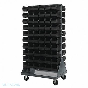 QUANTUM STORAGE SYSTEMS Mobile Louvered Floor Rack Steel 120Bins, 60TT31
