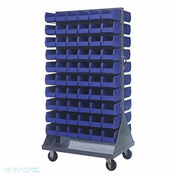 QUANTUM STORAGE SYSTEMS Mobile Louvered Floor Rack Steel 120Bins, 60TT32