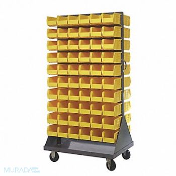 QUANTUM STORAGE SYSTEMS Mobile Louvered Floor Rack Steel 120Bins, 60TT36