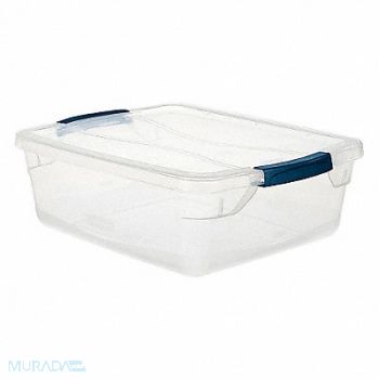 RUBBERMAID Storage Tote Clear Solid Polypropylene, 60VZ25
