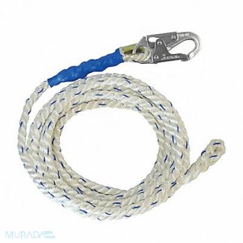 FALLTECH Vertical Lifeline White Steel Hardware, 60XH17