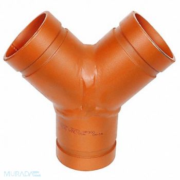 GRUVLOK Wye Galvanized Ductile Iron 4 Grooved, 60XT65