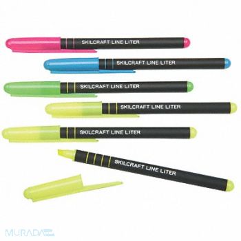 ABILITY ONE Highlighters PK6, 60YF70