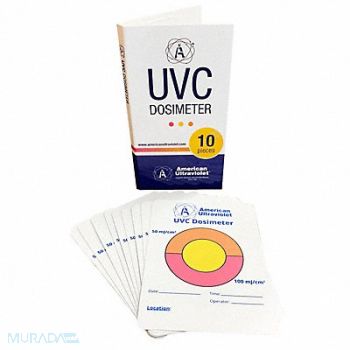 LUMICLEANSE Ultraviolet Measurement Cards PK10, 60YW26