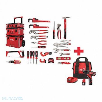 MILWAUKEE Plumbers Tool Kit 22 Pieces, 612U82