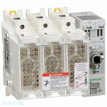 SCHNEIDER ELECTRIC Disconnect Switch Fusible 600V 60A 3P, 615A21