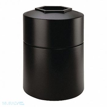 COMMERCIAL ZONE PRODUCTS Round Waste Container Black 45 gal lon, 618L60