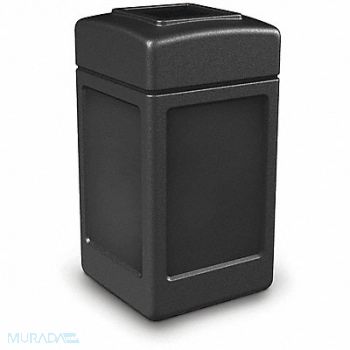 COMMERCIAL ZONE PRODUCTS Square Waste Container Black 42 gal lon, 618L61