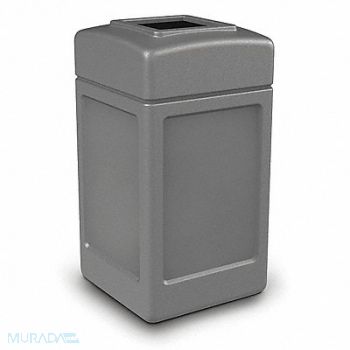 COMMERCIAL ZONE PRODUCTS Square Waste Container Gray 42 gal lon, 618L63