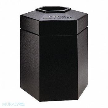 COMMERCIAL ZONE PRODUCTS Hex Waste Container Black 45 gal., 618L75