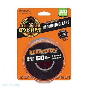 THE GORILLA GLUE COMPANY Double Sided Tape 43 mil Thick, 61CU83