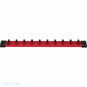 MILWAUKEE Socket Rail Red/Blk For Socket Size 1/4, 61DN74