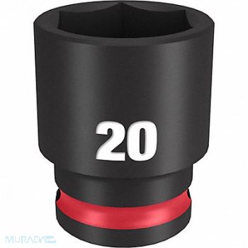 MILWAUKEE Standard Impact Socket Steel 20 mm, 61DN77