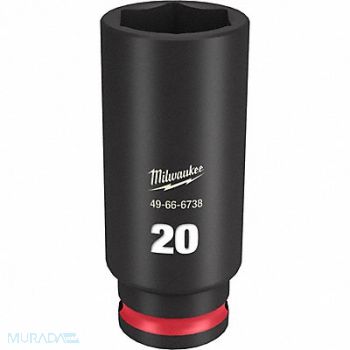 MILWAUKEE Deep Impact Socket Steel 20 mm, 61DN78