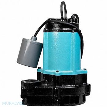 LITTLE GIANT Effluent Pump 1/2 HP Cast Iron, 61DW92