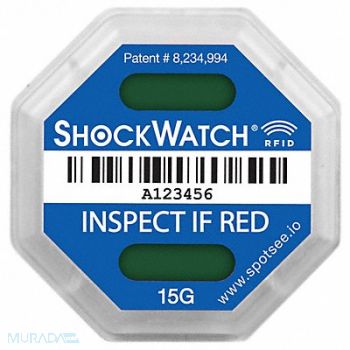 SHOCKWATCH RFID Impact Tag Field-Armable 15G PK100, 61HL53