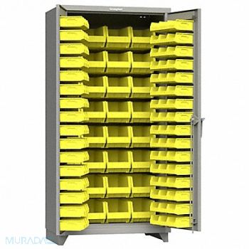 STRONG HOLD Bin Cab 75 x36 x24 DstGry 126YlwBns, 61KG33
