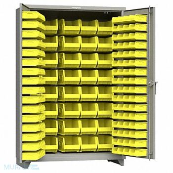 STRONG HOLD Bin Cab 75 x48 x24 DstGry 126YlwBns, 61KG34