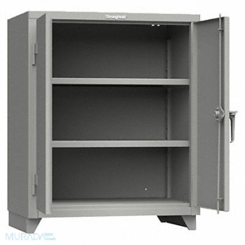 STRONG HOLD Strg Cab 45 x36 x24 DstGry 2Shlv, 61KG37