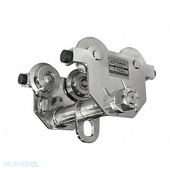 OZ LIFTING PRODUCTS Push Beam Trolley Stainless Steel, 61KH39