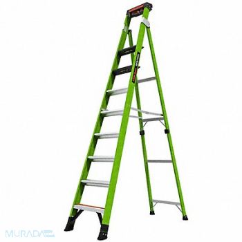 LITTLE GIANT Stepladder Fiberglass 10 ft 375 lb., 61KH47