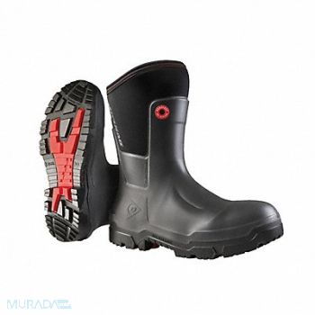 DUNLOP Boots Men s 10 Women s 12 Black PR, 61KP63