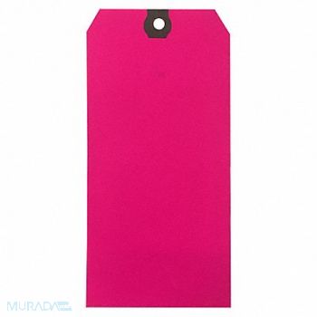 GRAINGER APPROVED Blank Shipping Tag Paper Pink PK1000, 61KU76