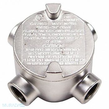 CALBRITE Conduit Outlet Body SS Trd Sz 1in, 61LT68