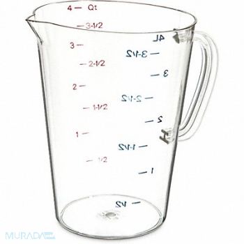 CARLISLE Measure Cup Clear 1 gal, 61LW49