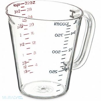 CARLISLE Measure Cup Clear 1 qt, 61LW50